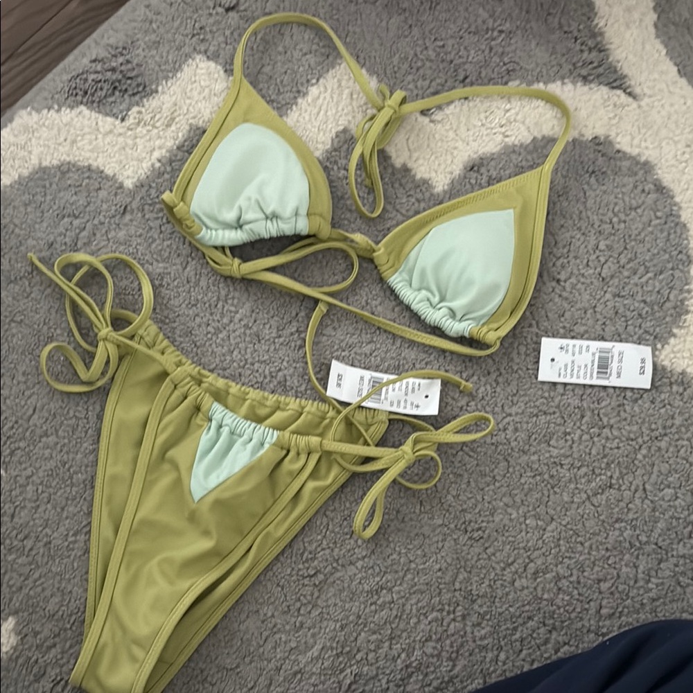 Stylish Two-Tone Bikini Set